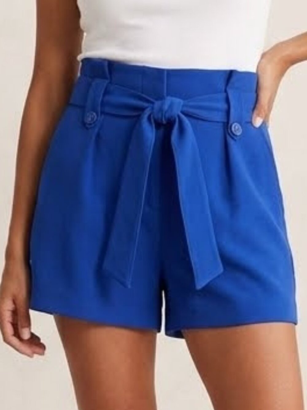 Sincerely Jules Paper Bag Blue Shorts Size Small - Picture 1 of 10